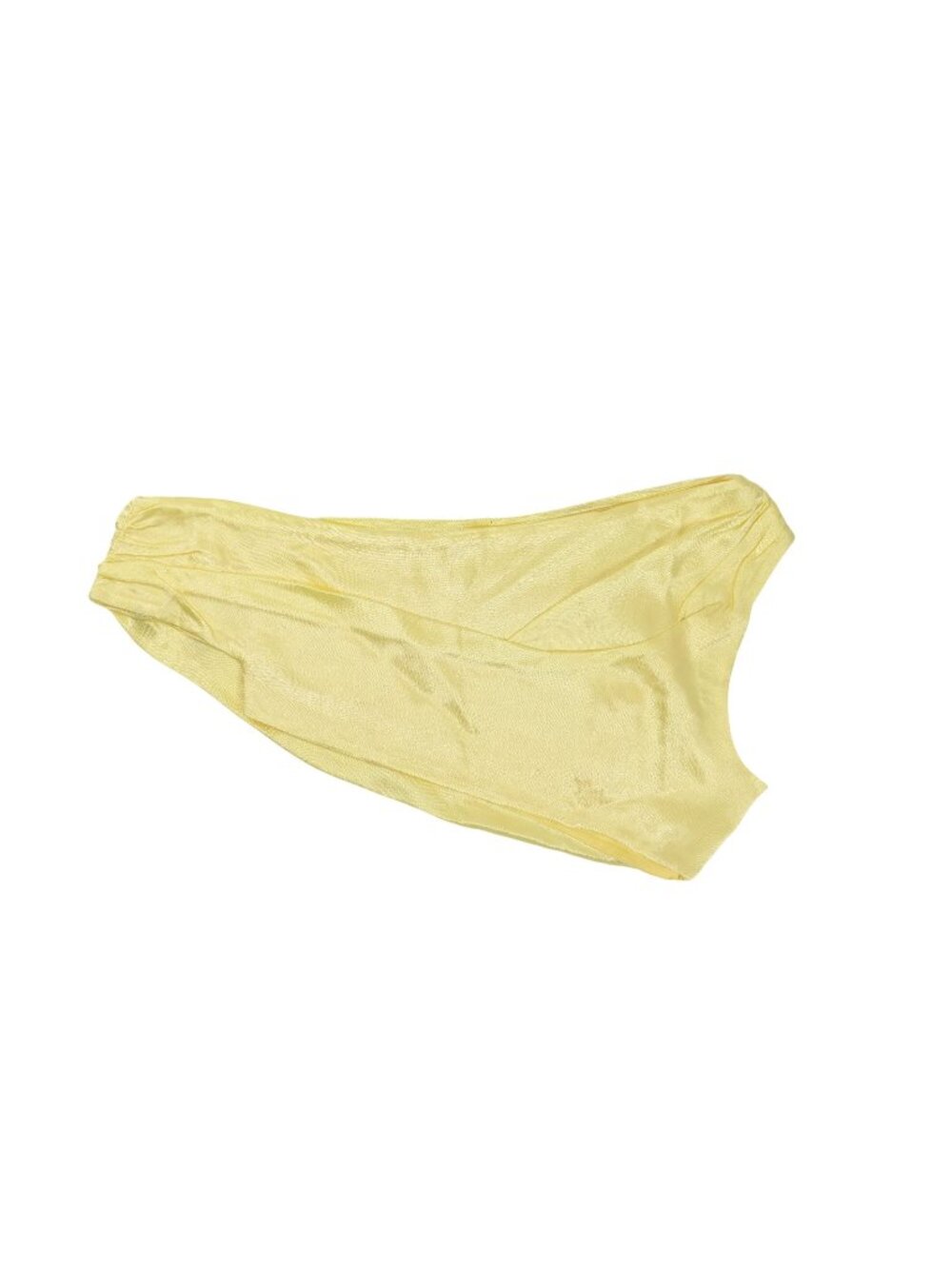 Hello Molly Indulgent Love Off Shoulder Satin Crop Top in Yellow